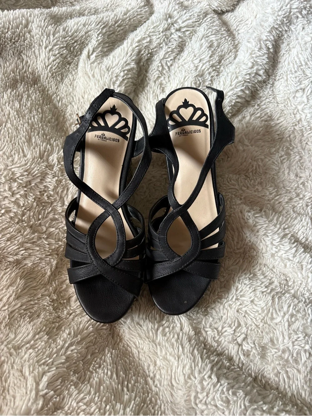 Fergalicious - Black Wedge Heels